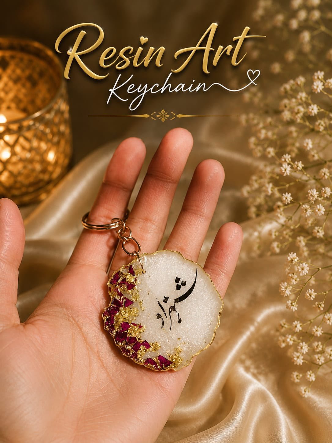 Personalized Resin Art Keychain