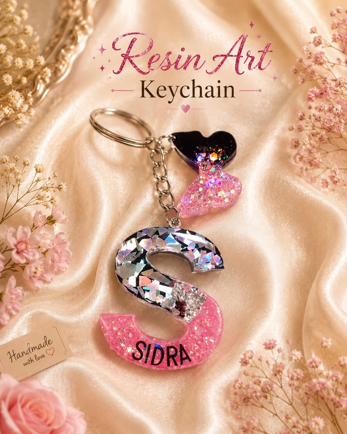 Personalized Resin Art Keychain