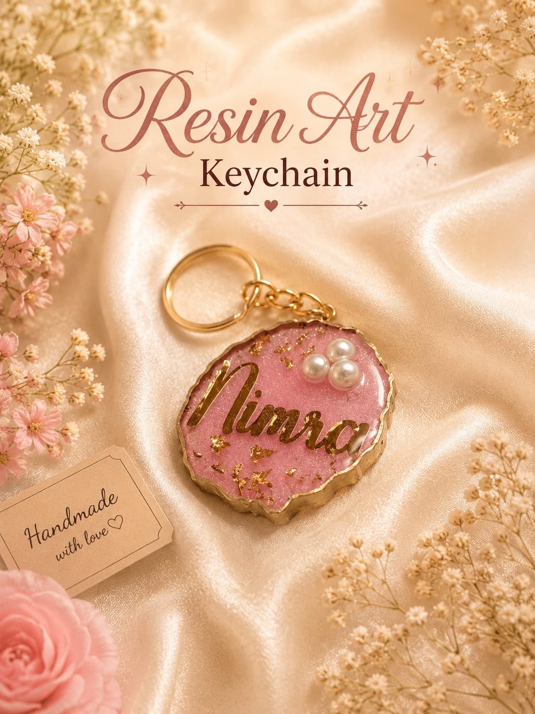 Personalized Resin Art Keychain